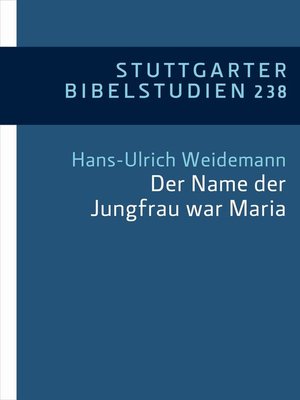 cover image of "Der Name der Jungfrau war Maria" (Lk 1,27)